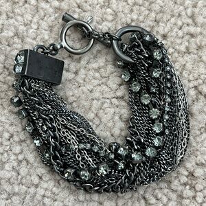 Kenneth Cole Elegant Silver-Tone Multi-Chain Bracelet